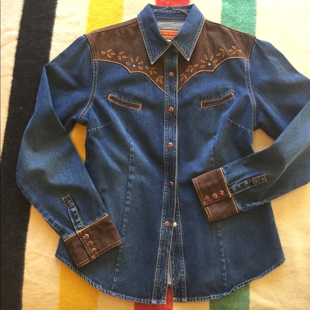 Denim Pearl Snap Shirt